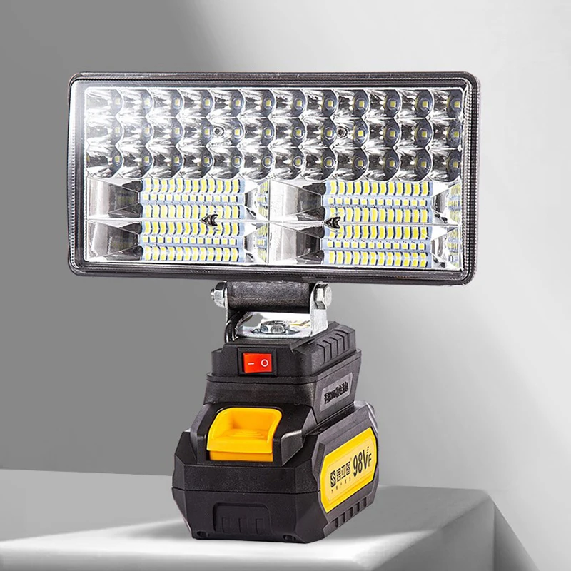 Lampu berkemah LED untuk Dewalt 18V, lampu kerja LED baterai Li-ion 3/4 inci, lampu sorot darurat portabel