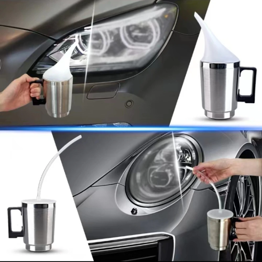 ชุดอุปกรณ์ขัดไฟหน้ารถยนต์ น้ำยาซ่อมไฟหน้า โพลีเมอร์ขัดเงา ถ้วยทำความร้อนไฟฟ้า เครื่องมือฟื้นฟูไฟหน้ารถยนต์