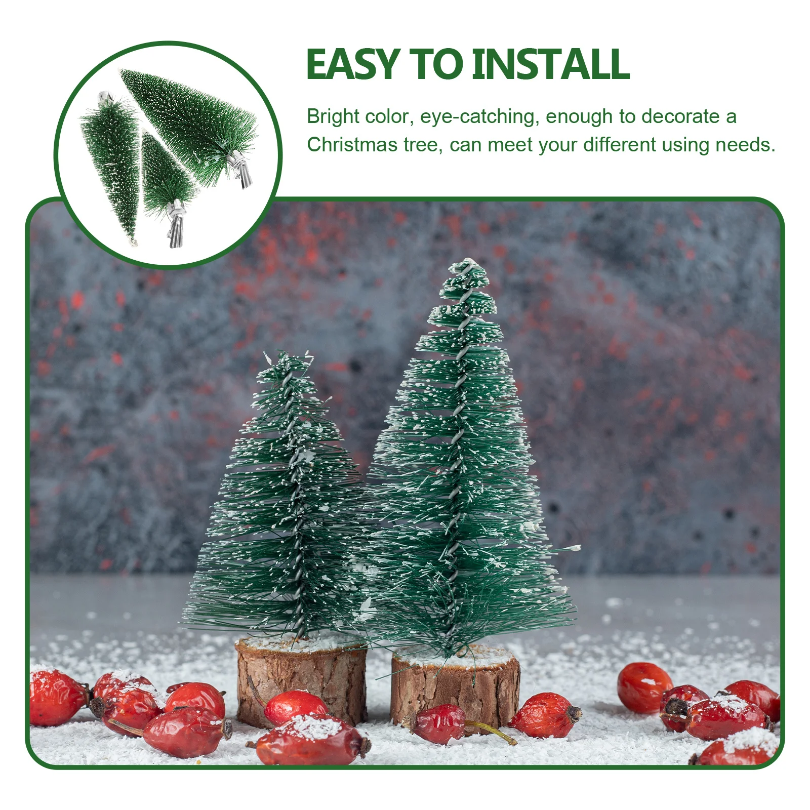 

3Pcs Mini Christmas Tree Decorations Artificial Xmas Tree Clips Festive Holiday Season Decor for DIY Wreath Party Wedding Photo