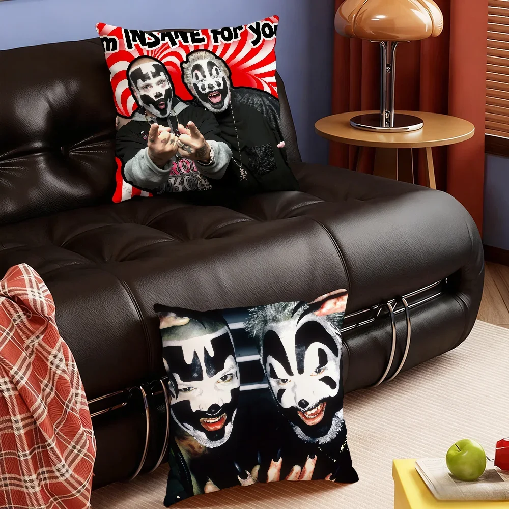 Band I-Insane C-Clown P-Posse-S cushion cover Soft Smooth Pillow Case Hidden Zipper Washable Decorative Couch Office Gift