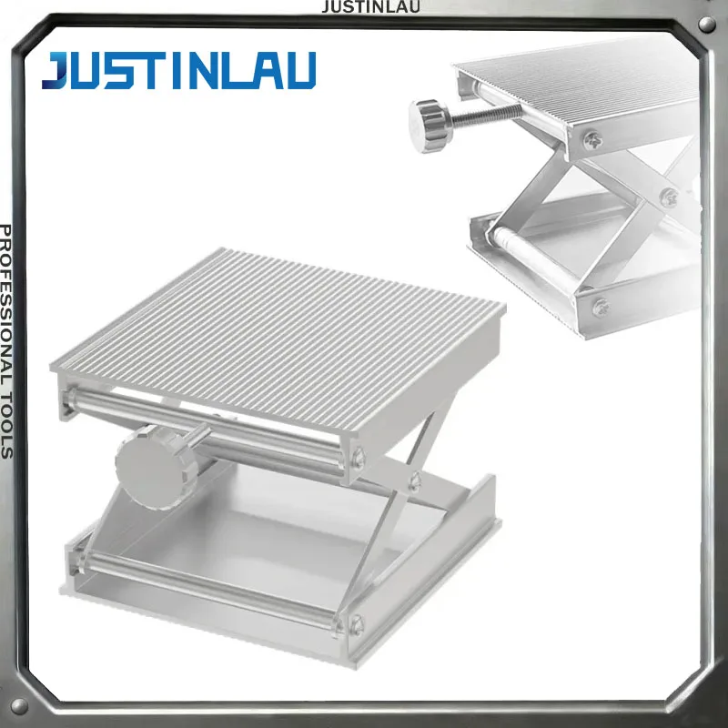 

JUSTINLAU 1 шт. Регулируемый кронштейн для горизонтальной подъемной платформы из алюминиевого сплава, инструмент для ручной регулировки лазерной горизонтальной подъемной платформы