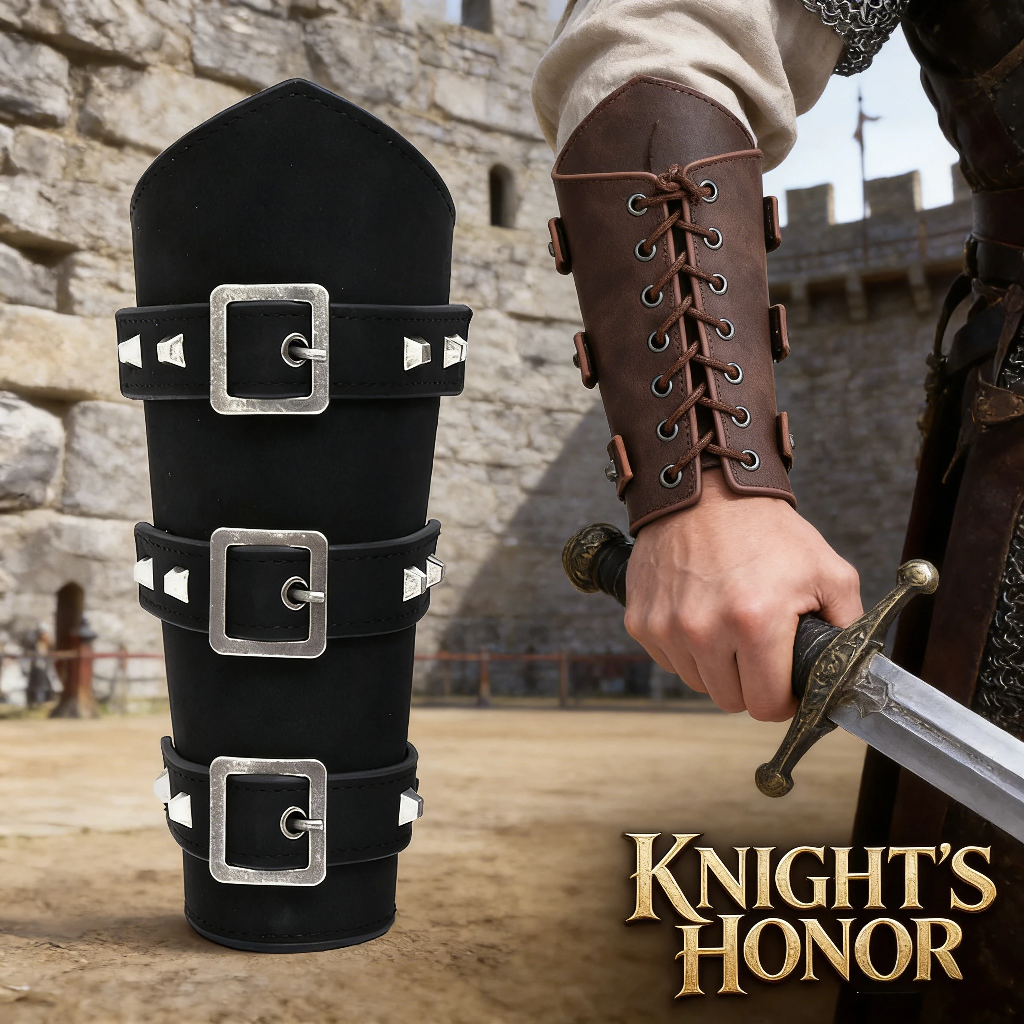 

Мужской кожаный браслет-напульсник в стиле панк с регулировкой, повседневный, с крупными заклепками, в стиле хип-хоп, аксессуар