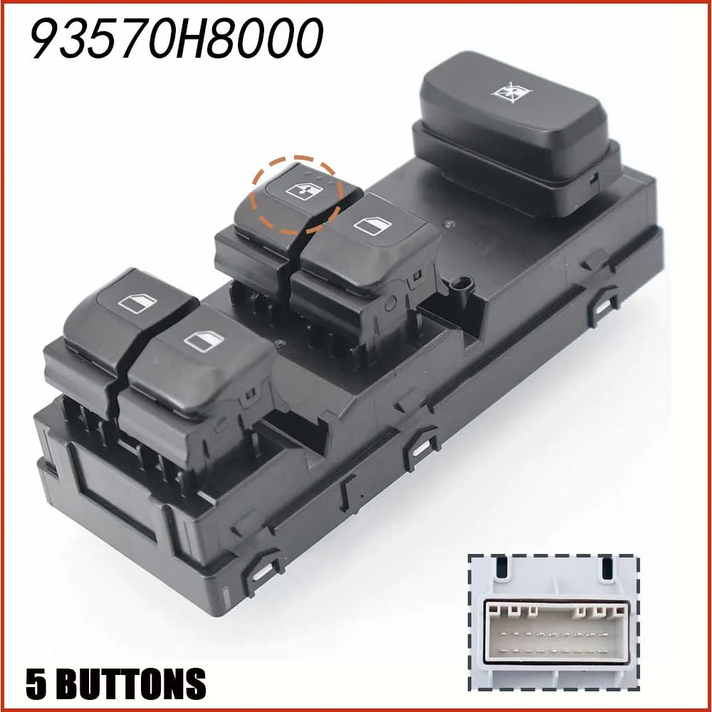 

93570-H8000 for KIA RIO 2018-2022 KIA STONIC Front Left Driver Power Window Switch car door closers Interior Spare Parts