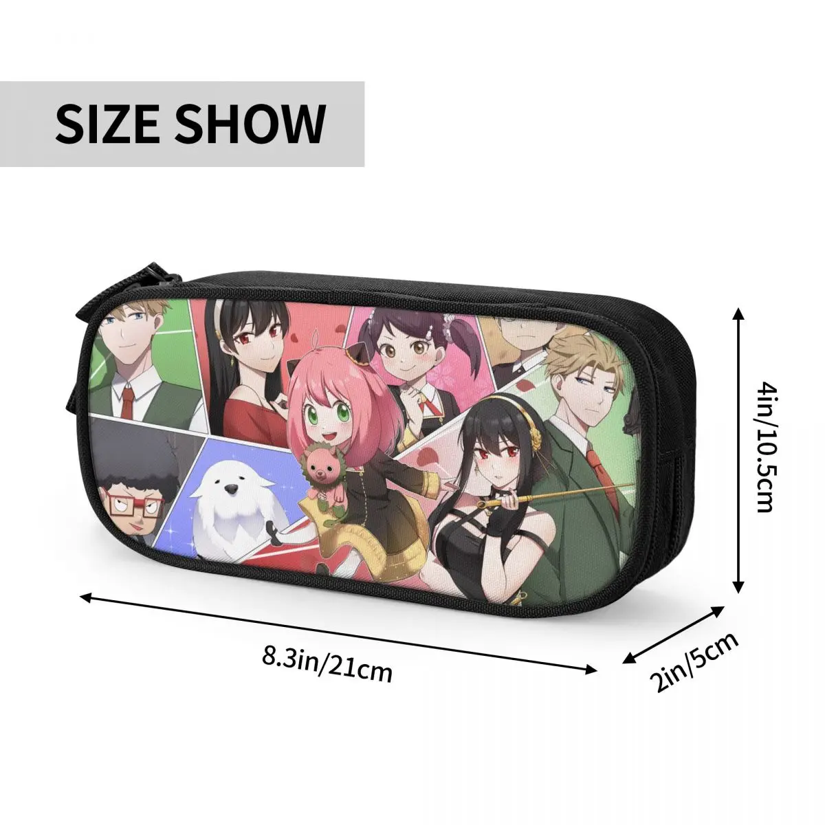 Kawaii Manga Spy X Family Pencil Case Anime Pen Holder Bag Girls Boys Large Storage School Supplies astuccio cosmetico