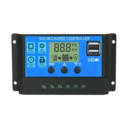 100A Solar Charge Controller, Solar Panel Battery Intelligent Regulator with Dual USB Port, Multi-Function Controller