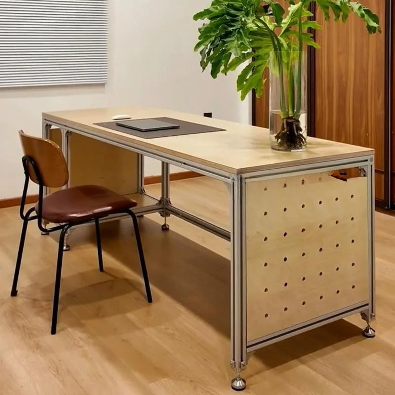 

Aluminum profile, desk simple negotiation conference table hole board desk computer table large class table workbench