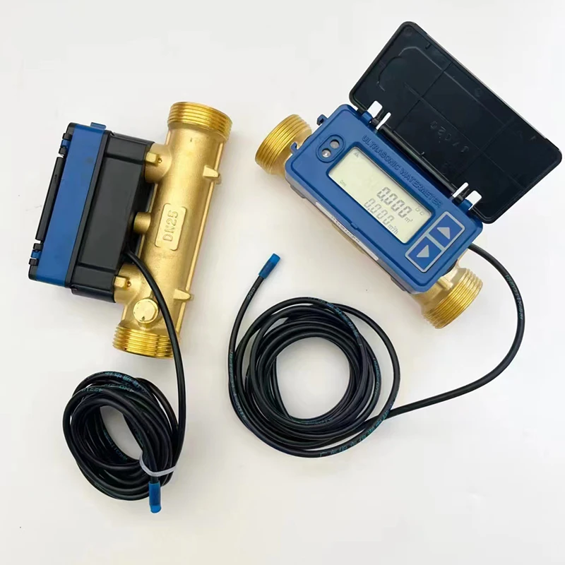 Sandwich ultrasonic liquid meter, small diameter, DN15-40mm, Rs485 sensor, MBUS, copper tube, smart water meter counter, factory