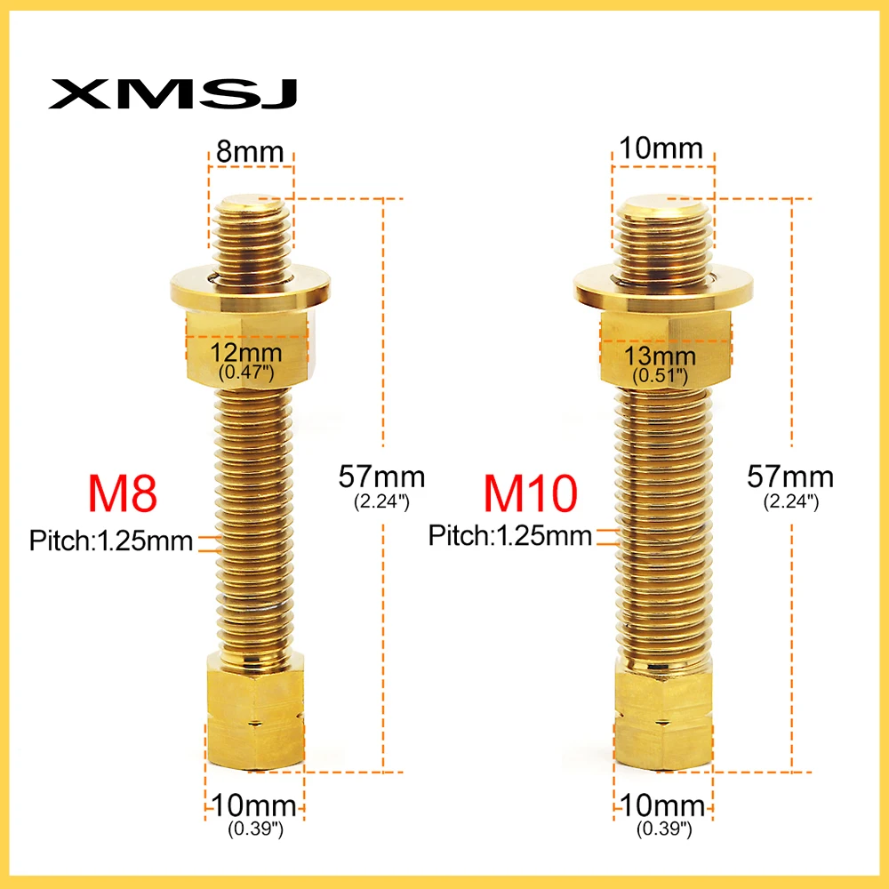 XMSJ Titanium Alloy Motocross Chain Adjuster Bolt Rear Axle M8 M10 Sprocket Locking Screws For KTM HONDA KAWASAKI SUZUKI YAMAHA