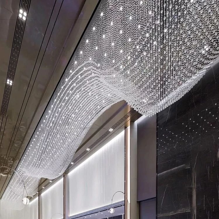 Modern Metal Decorative Fixture Fancy Lamps Hanging Ceiling Crystal Light