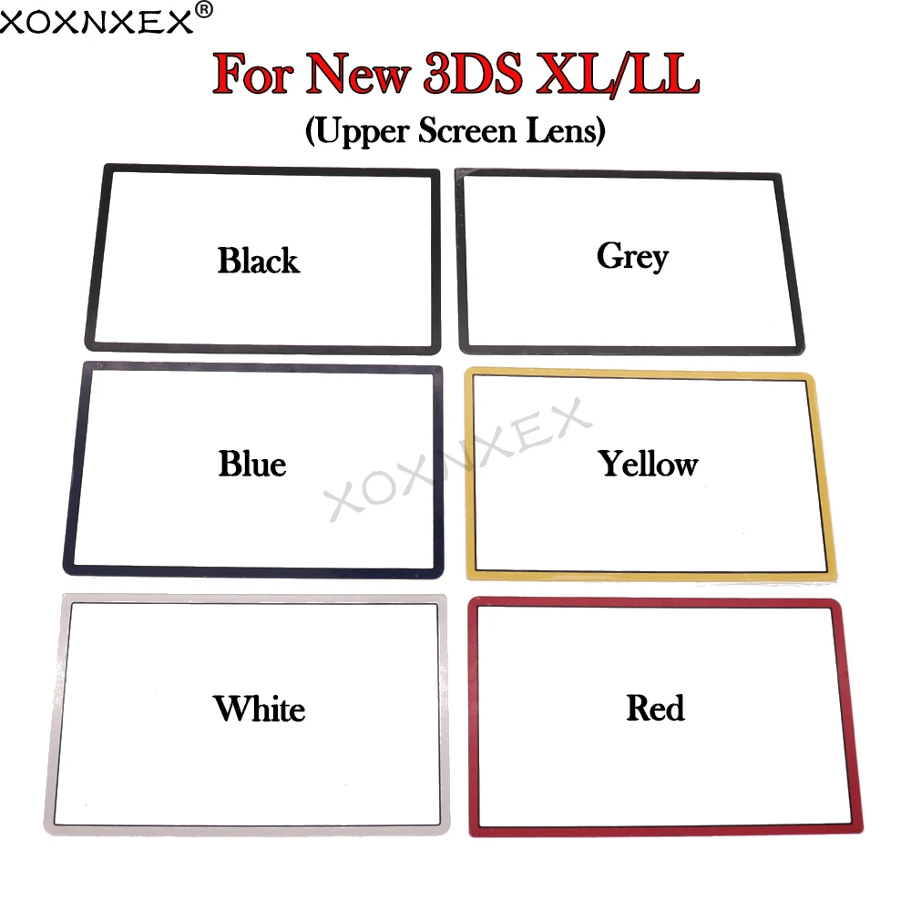 

XOXNXEX 6 Colors Plastic Screen Protector Panel Top Surface Cover For Nintend New 3DS XL LL Housing Upper Screen Lens