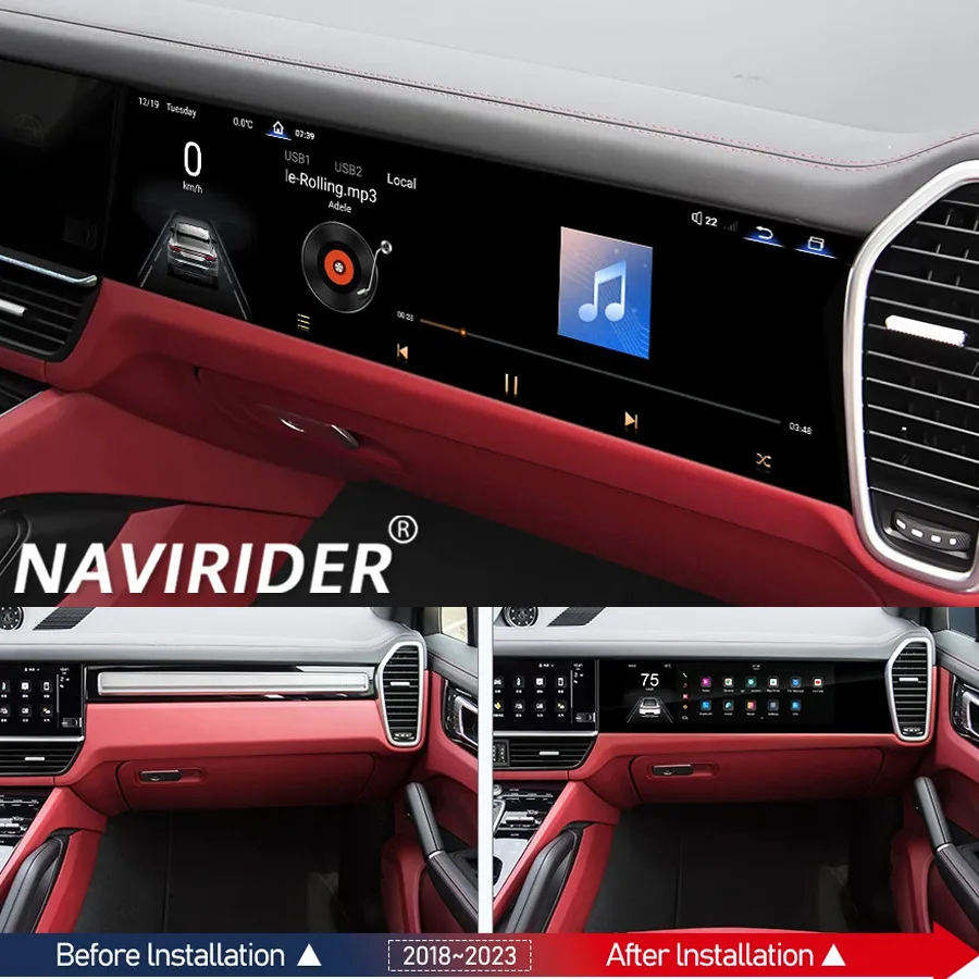 S Upgrade For Porsche Cayenne 2018-2024 Car Copilot Android Screen Auto Carplay GPS Navigation Multimedia Video Player HeadUnit