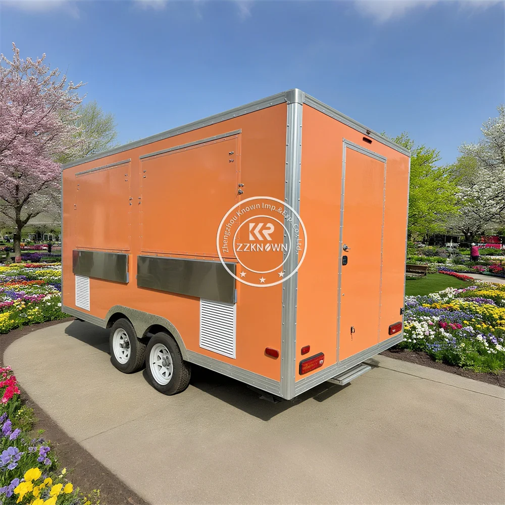 

Customized Mobile Street Food Trailer Hamburger Hot Dog Shawarma Bbq Grill Barbecue Cart Fast Food Truck For Sale