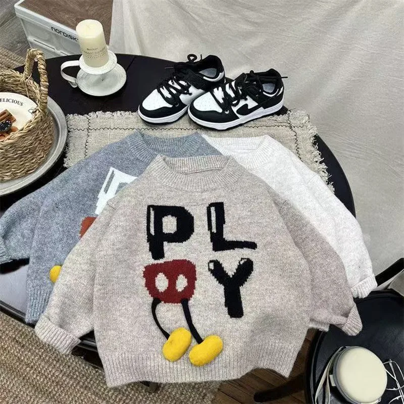 الأولاد محبوك سترة الأطفال تريكو الخريف والشتاء وصول سميكة منفعل أنيق عصري عادية الصبي قاعدة طبقة سترة