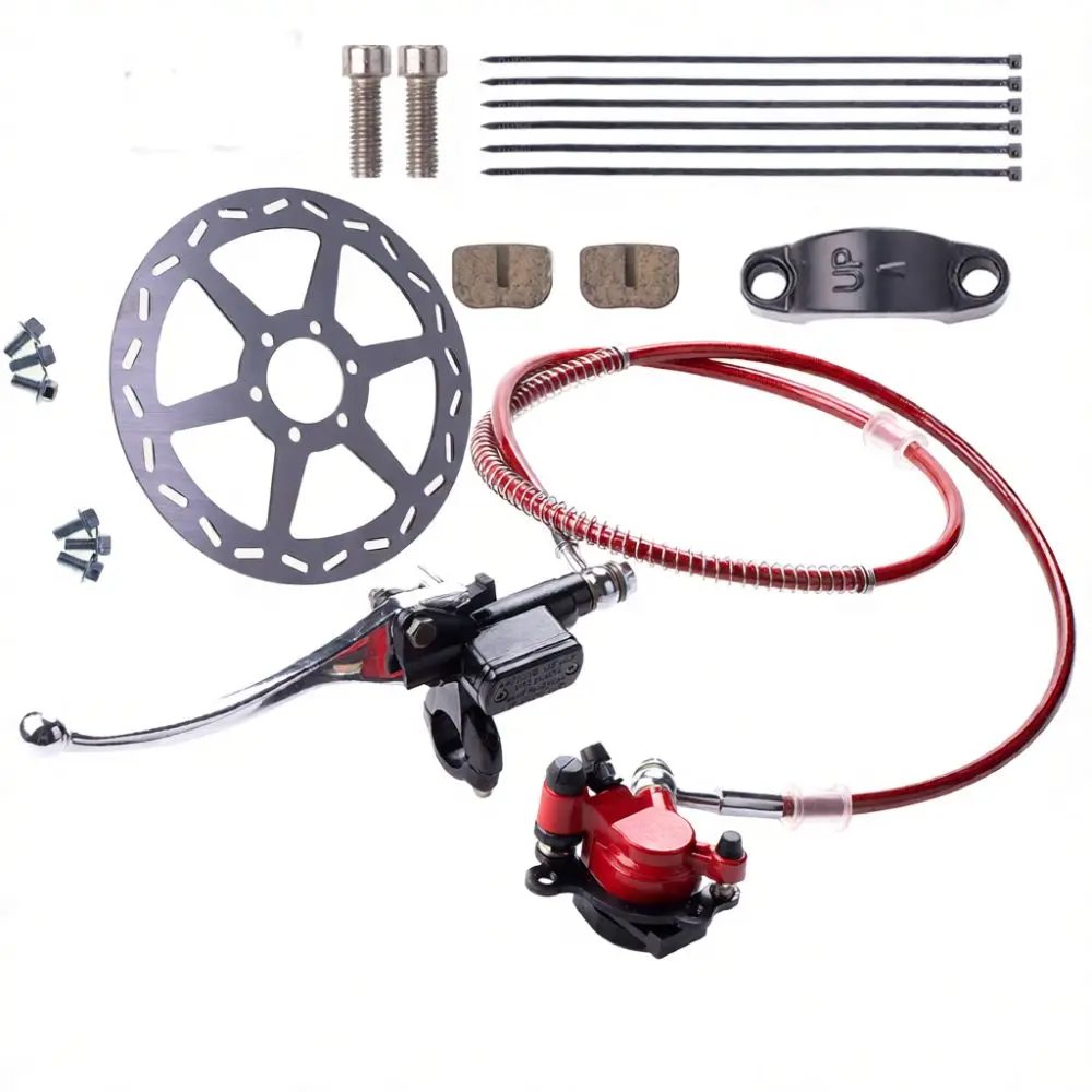 Hydraulic Rear Brake Caliper Master Cylinder Set For 47cc 49cc Pocket Bike ATV Quad Performance Braking System Parts