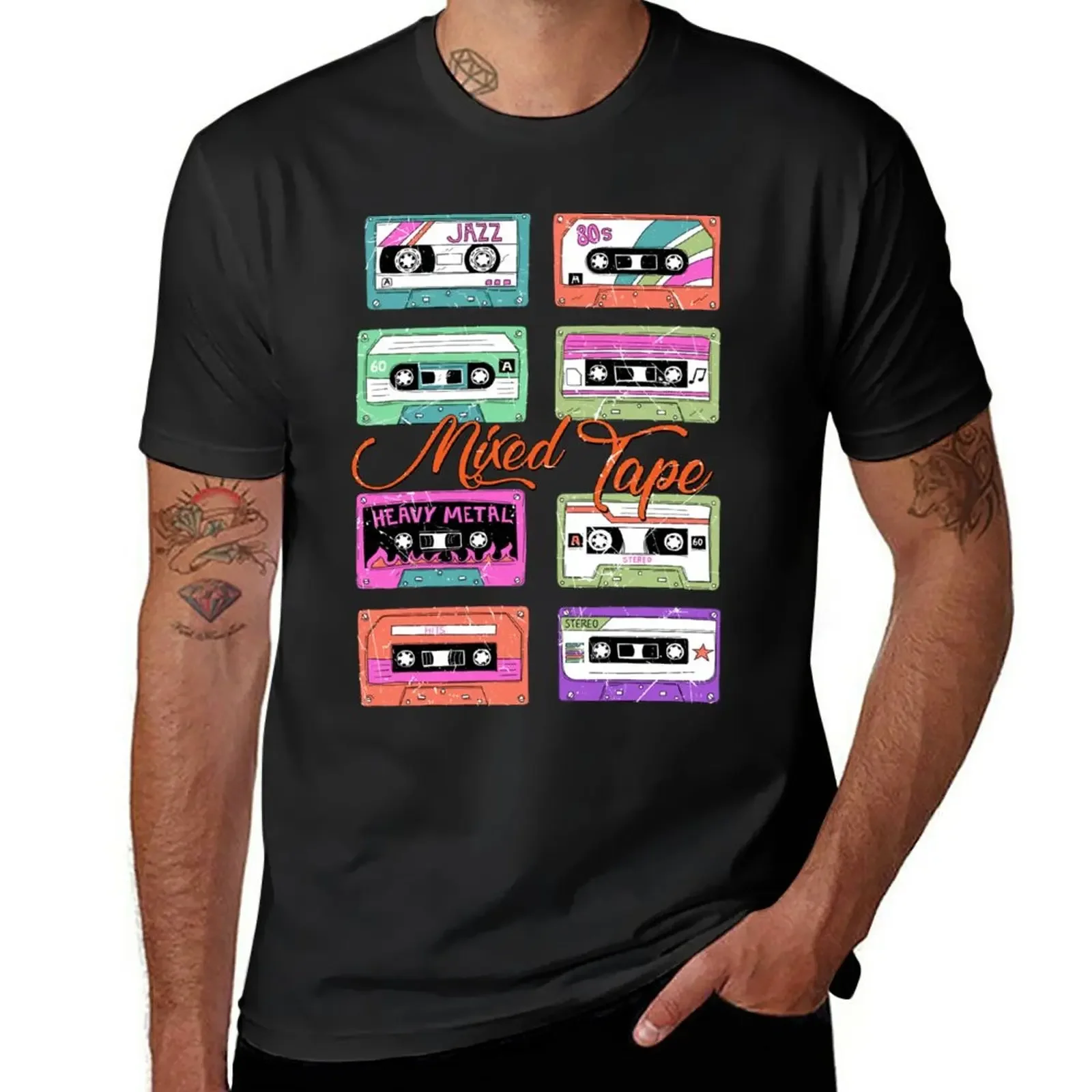 New Mixed Tapes of Mixtapes. Mixtape Retro Vintage. T-Shirt t shirt man oversized t shirt mens graphic t-shirts hip hop