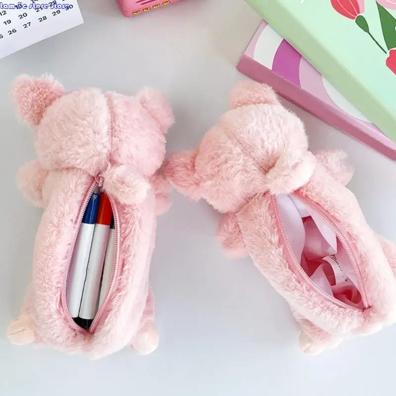 حقيبة قلم رصاص D0UA Cartoon Piggy Penc Bage Palus