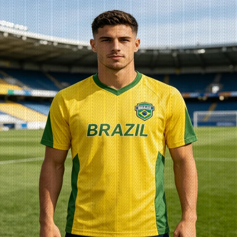 Brazil Soccer Team Sports Jersey - Fast Drying