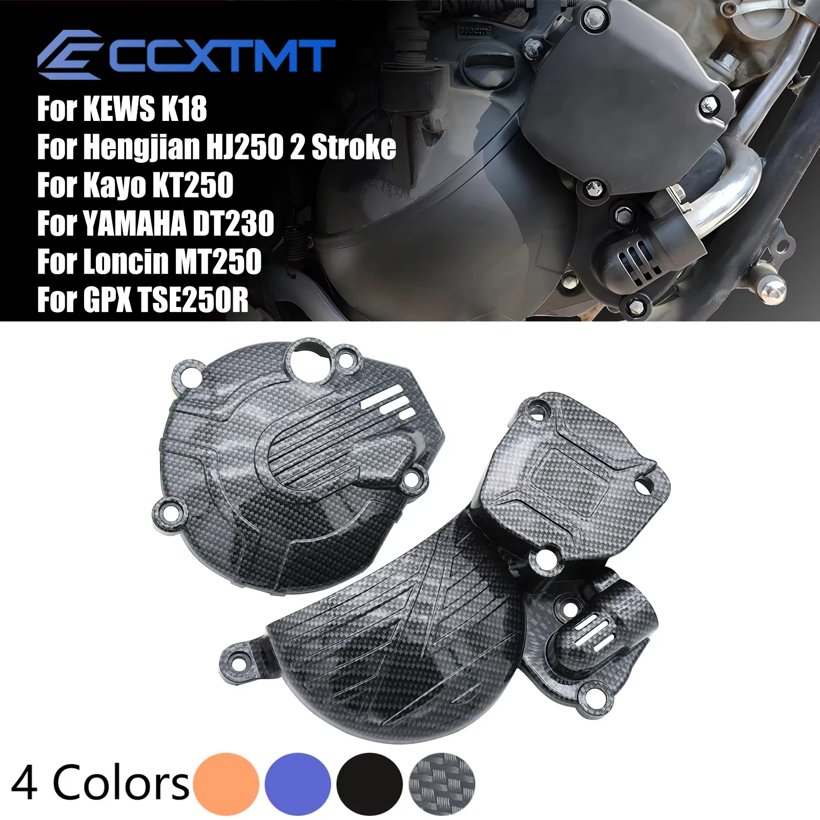 Motorcycle Clutch Guard Ignition Protector Water Pump Cover For GPX TSE250R Kayo KT250 KEWS K18 YAMAHA DT230 Loncin HJ250 MT250