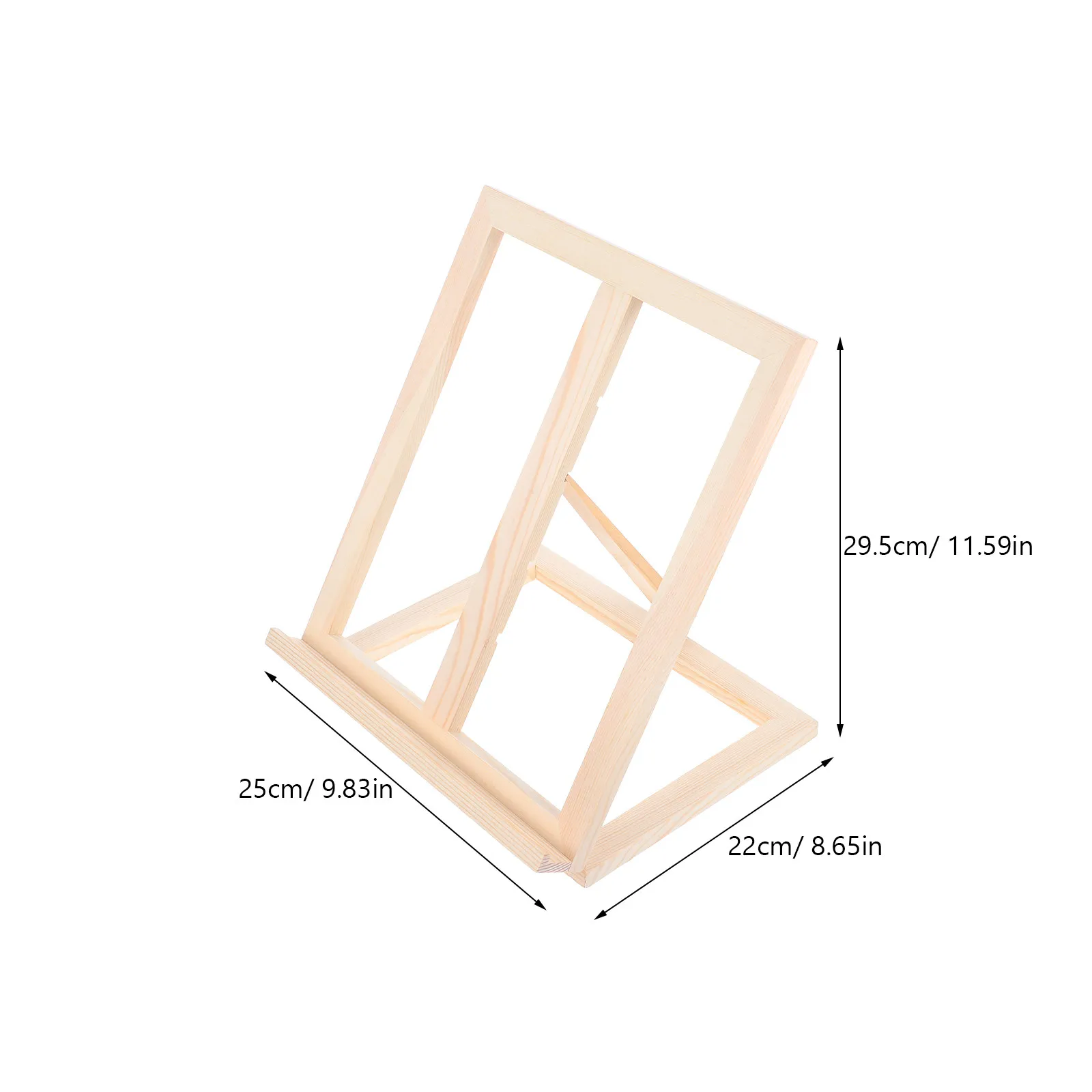 Sturdy Solid Wood Tabletop Easel Adjustable Height Folding Design for Painting Display Cooking Recipes Textbooks Tablets Artists