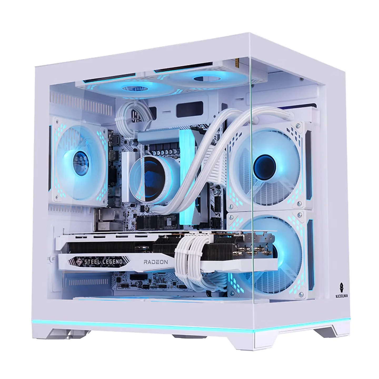 

WJCOOLMAN Lonely Warrior MINI Rainbow Edition Sea View Room Computer Case ARGB Lighting Strip Supports 240 Water Cooling