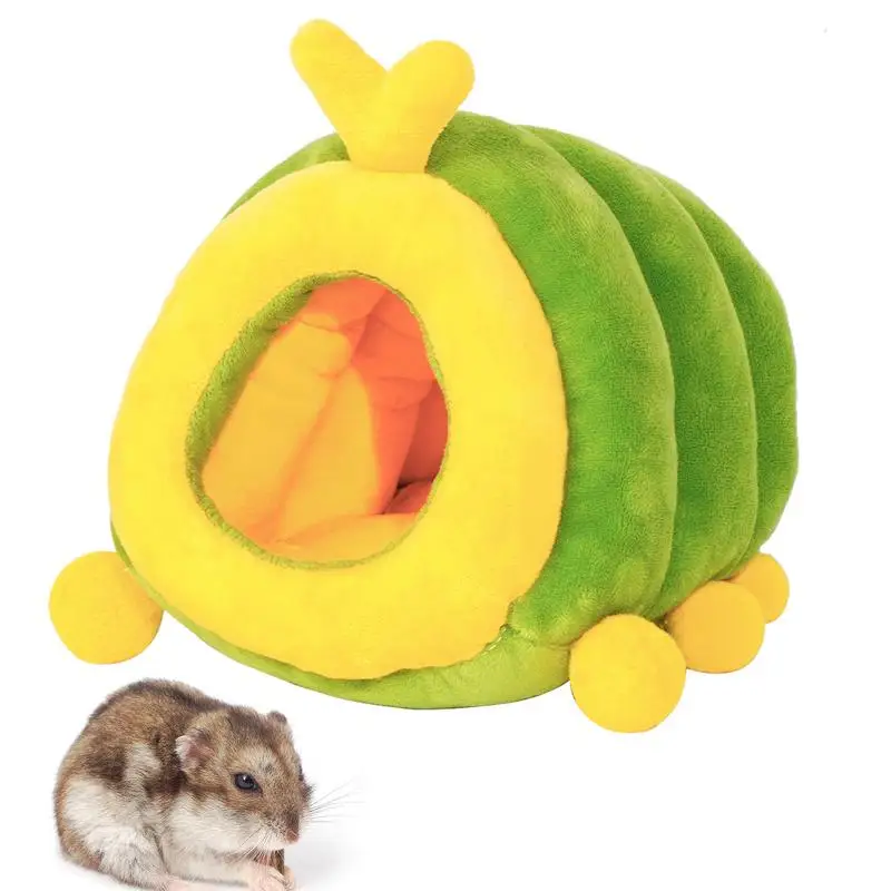 Hamster Small Bed Soft Caterpillar Warm Hamster House Washable Cotton Sleeping Nest Winter Hamster Accessories For Small Pet