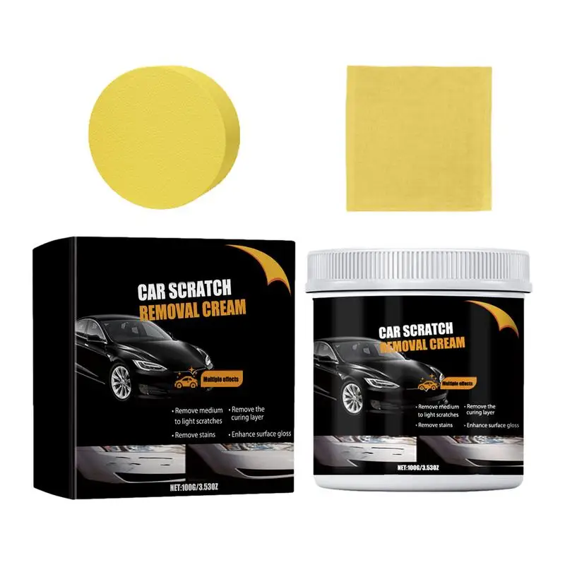 

Car Scratch Remover Car Scratch Remover Wash Kit Car Cleaning Supplies With Sponge And Towel Waxing And Polishing Care Agent For
