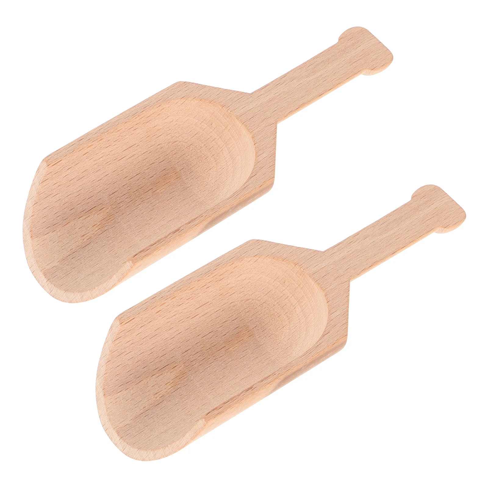 

2pcs Wooden Spoons Handcrafted Tea Scoop For Salt Milk Powder Bath Salt Shovel Practical Household Kitchen Barware Accessories