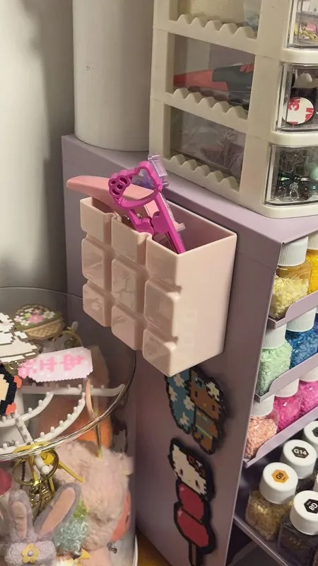 Magnet Box Organizer Chocolate Bar Shape Wall Basket For Pens Notes Small Items Storage Container For Cabinet Dorm Desk Shelf