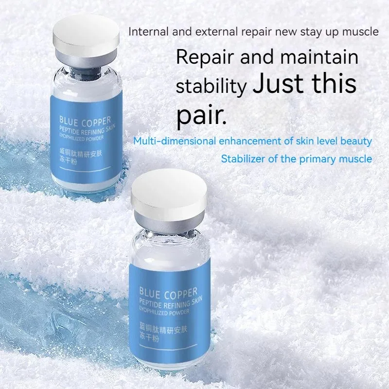 20pcs Blue Copper Peptide Freeze-Dried Powder Set Oligopeptide Anti Wrinkle Essence Shrink Pores Acne Treatment Skincare Serum