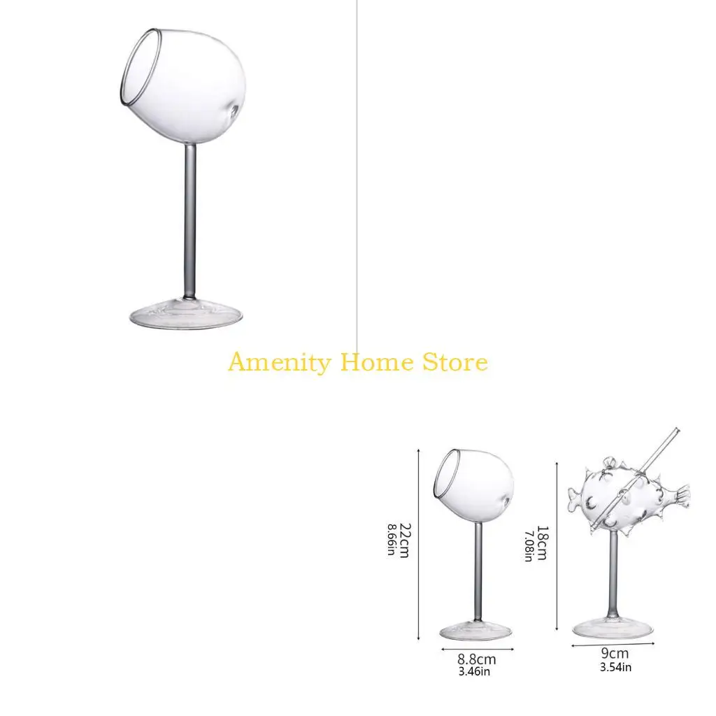 F26C Glass Material Transparent Cocktail Glass Wine Cups Martini Glasses Drinking Cups 2 Different Shapes to Choose for Party