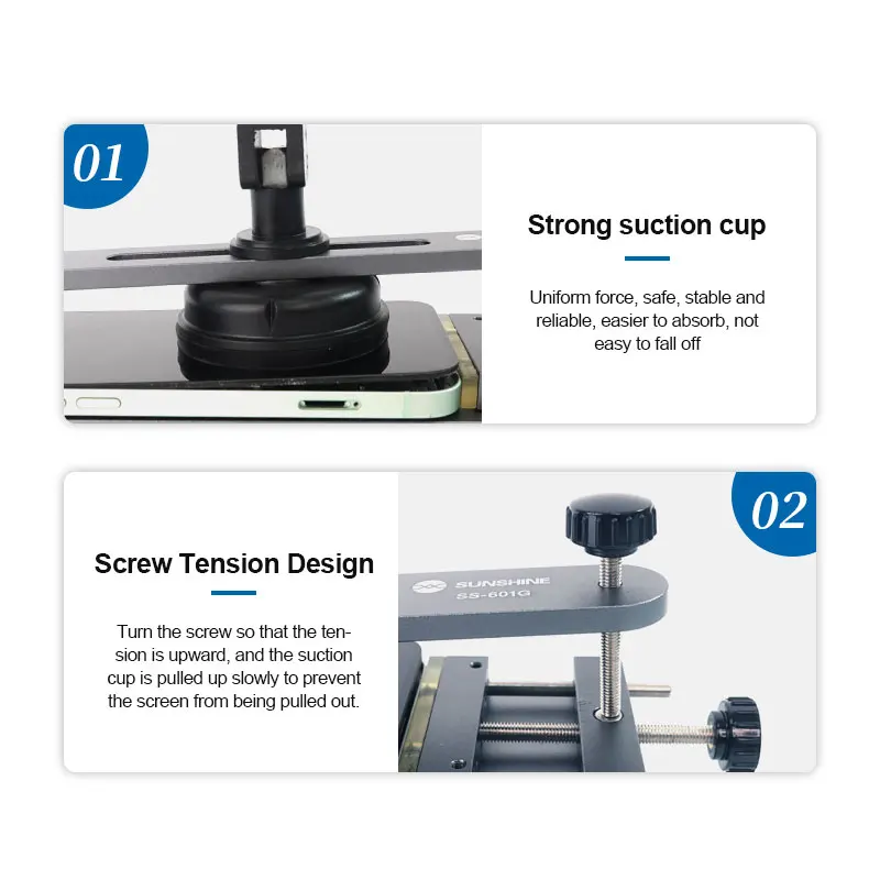 Imagem -05 - Sunshine Ss601g Universal Mobile Phone Lcd Screen Separator Unheated All Mobile Phone Screen Separation Fixture Repair Tool