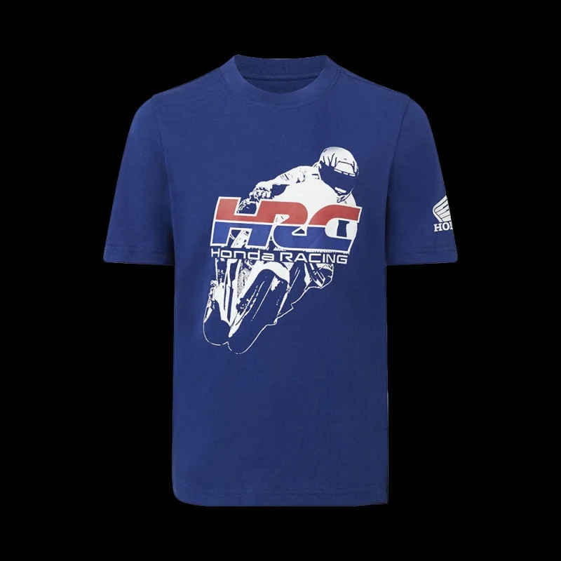 

Мужская футболка Honda HRC 2026, унисекс, для мотогонок MotoGP, темно-синяя, 100% хлопок, дышащая, комфортная
