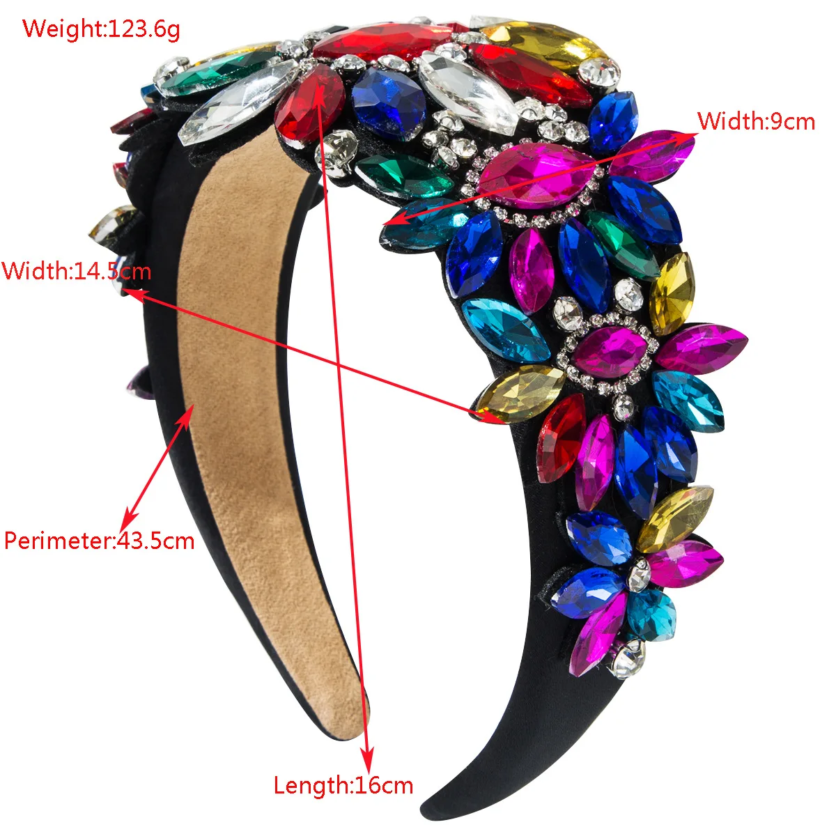 European and American New Heavy Craftsmanship Baroque Full Diamond Headband Women Gorgeous Luxury Ball Hair Accessories