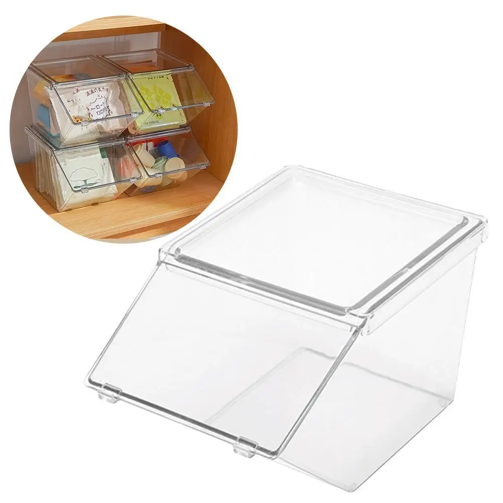 1 PCS Tea Bag Storage Box Multifunctional Storage Box With Lid Acrylic Organizer Office Home School Coffee Bag Compartment Tool