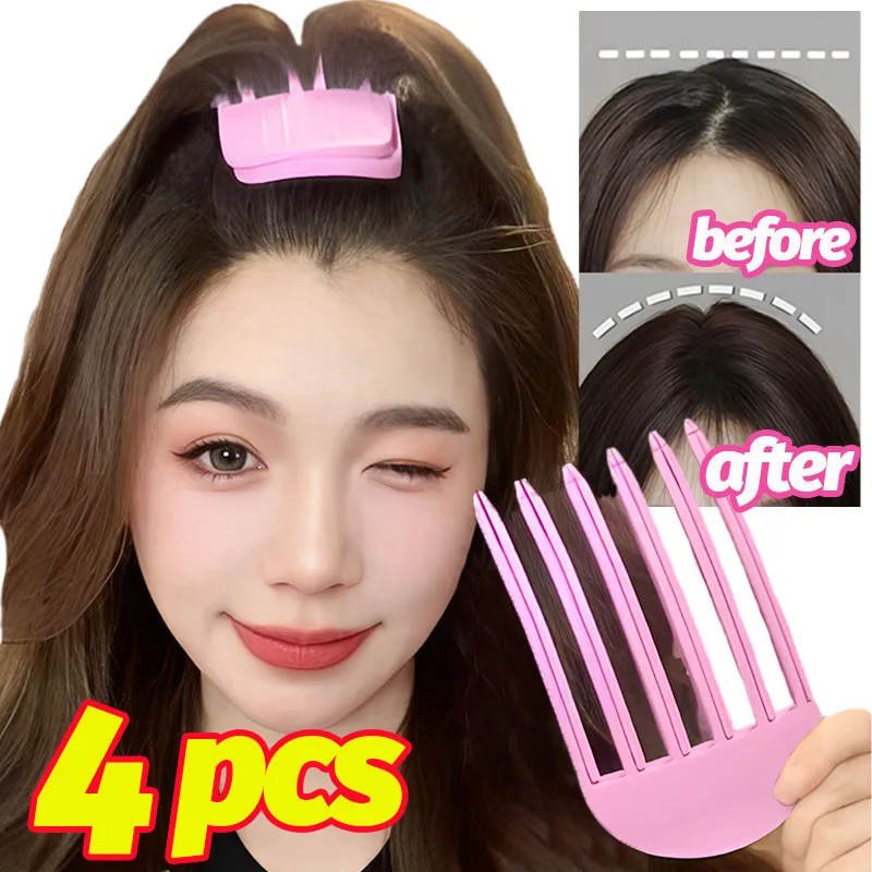 1-4PCS Naturally Fluffy Hair Styling Clip High Cranial Top Portable Korean 3/6Teeth Hairs Clip Sculpting Comb No Trace Accessory