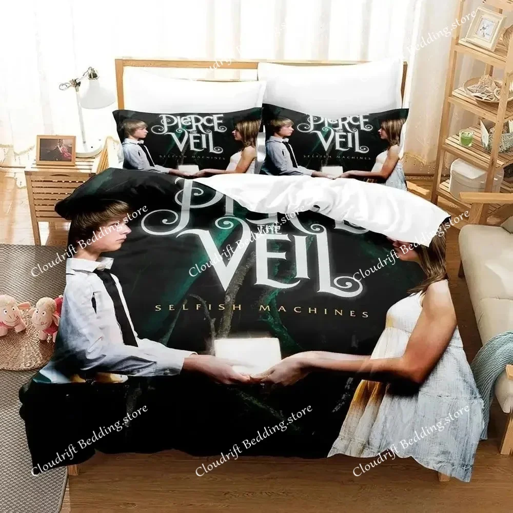 

pierce the veil Bedding Set Single Twin Full Queen King Size Bed Set Aldult Boys Bedroom Duvet cover Sets 3D Anime Bed Sheet Set