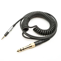 For Sennheiser Audio Technica HD598 HD2.30 HD560S HD599 HD400PRO M40X M50X 6.5mm Large Plug to 2.5mm Spring Headphone Cable