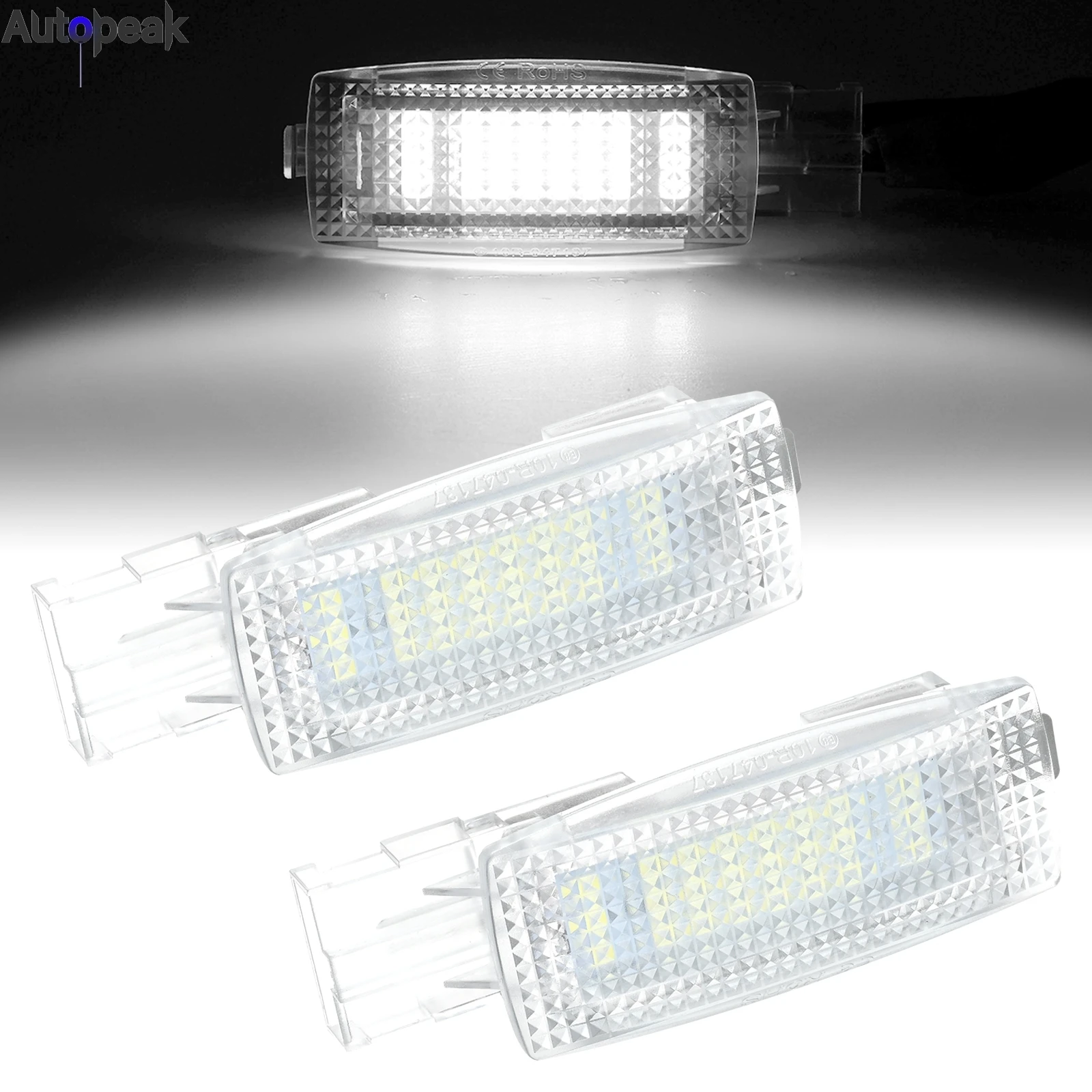 

2Pcs LED Interior Sun Visor Vanity Mirror Lamps Reading Light For VW Golf 4 5 6 7 Passat CC B5 B6 B7 Polo Tiguan Scirocco Jetta