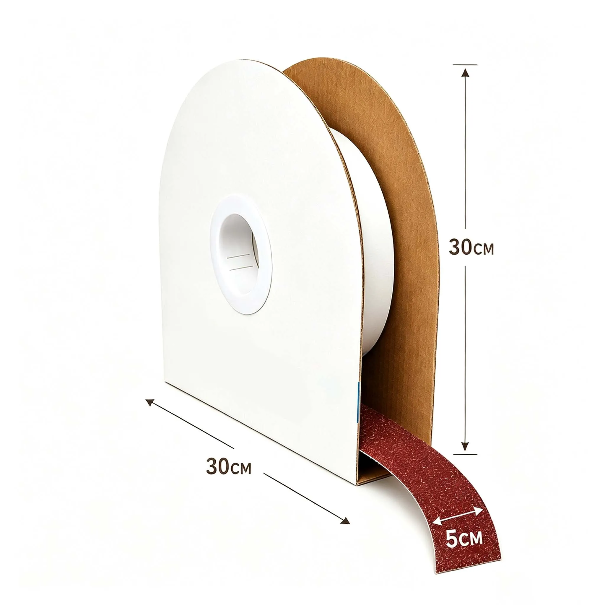 50m Pull-Out Sanding Cloth Roll Aluminum Oxide Abrasive For Wood Metal Polishing Tear-able Boxed Sandpaper