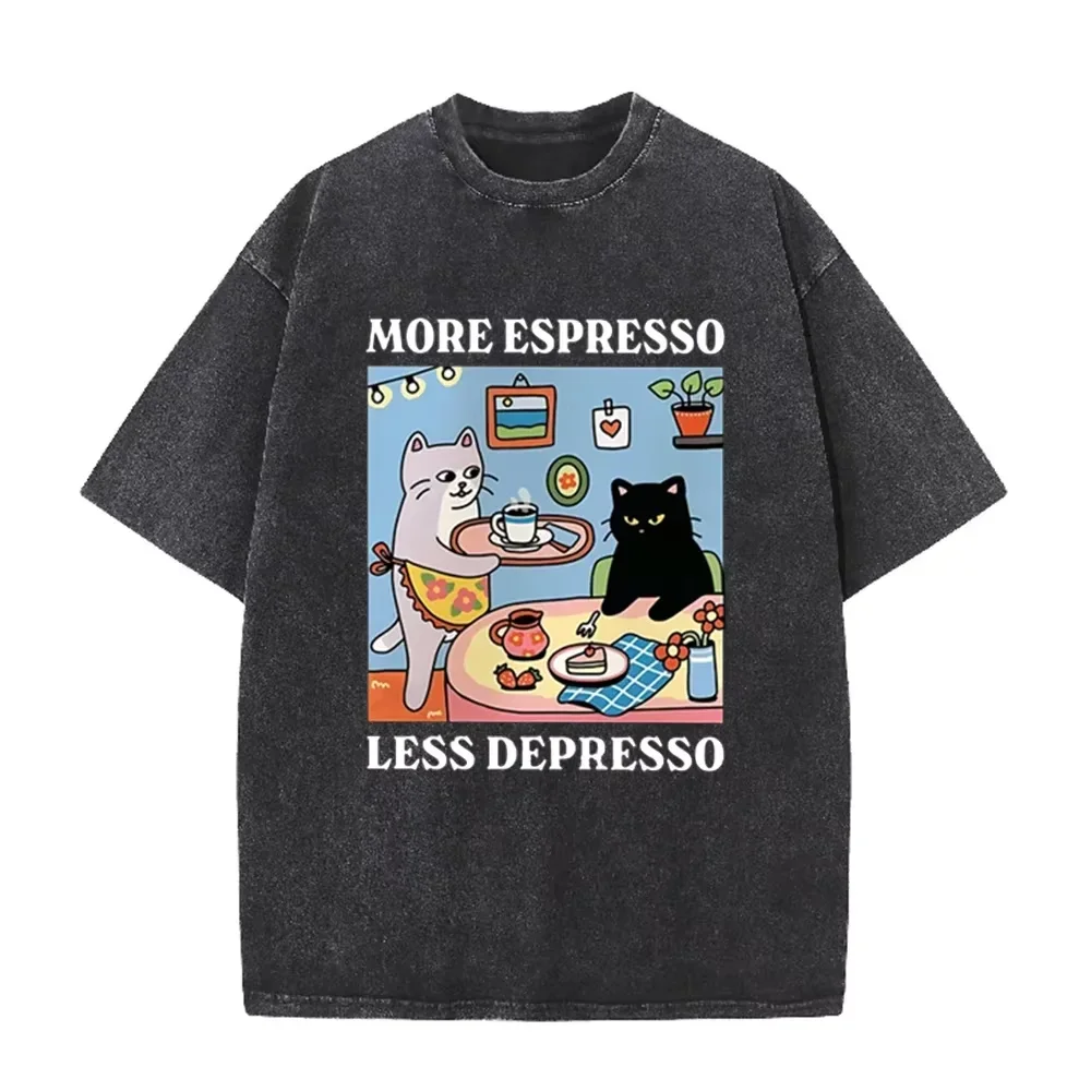 Vintage Black Cat Coffee T Shirt 