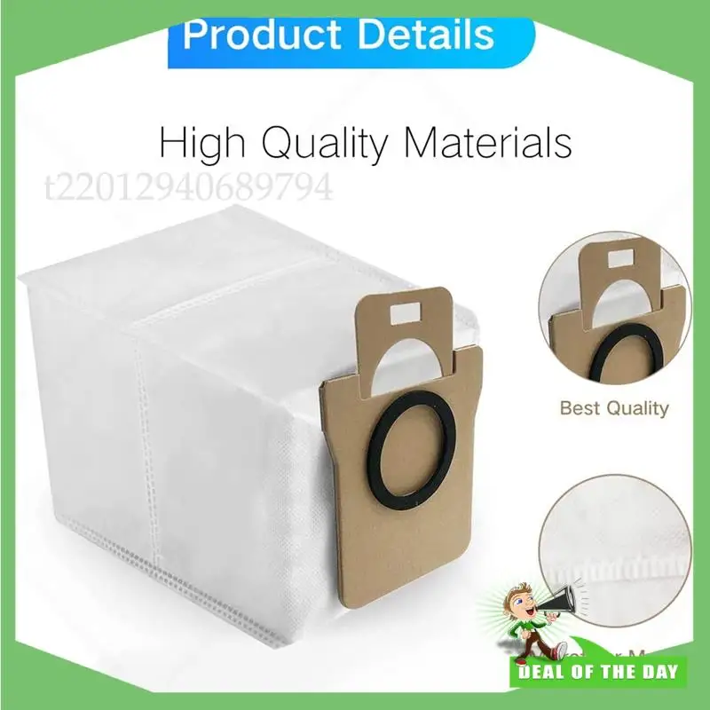 -ABPO 9 peças de acessórios para aspirador de pó robô, sacos de pó de reposição para Xiaomi Dreame L10S Ultra