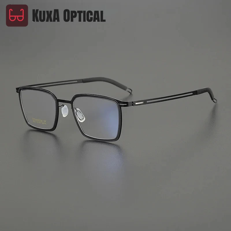 

KUXA ультра-ацетатная титановая оправа для очков для женщин и мужчин, очки высшего качества, линзы по рецепту, близорукость, пресбиопия, прогрессивная F
