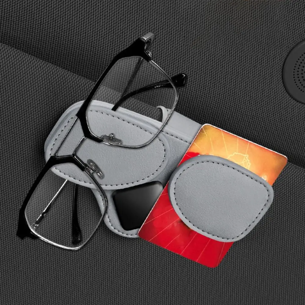 

Magnetic Car Glasses Clip Double-Clip Car Interior Car Visor Sunglasses Organizer Space Saving Storage Hanger Sunglasses Holder