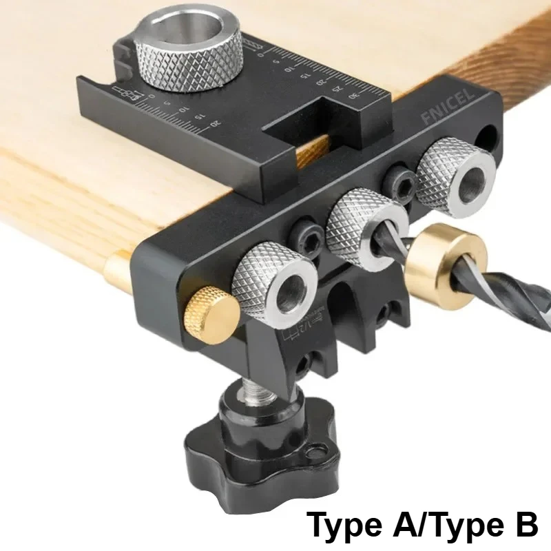 

Universal 3 In 1 Dowelling Jig Cam Jig Master Kit Wood Hole Drilling Guide Woodworking Position for DIY Wood Working
