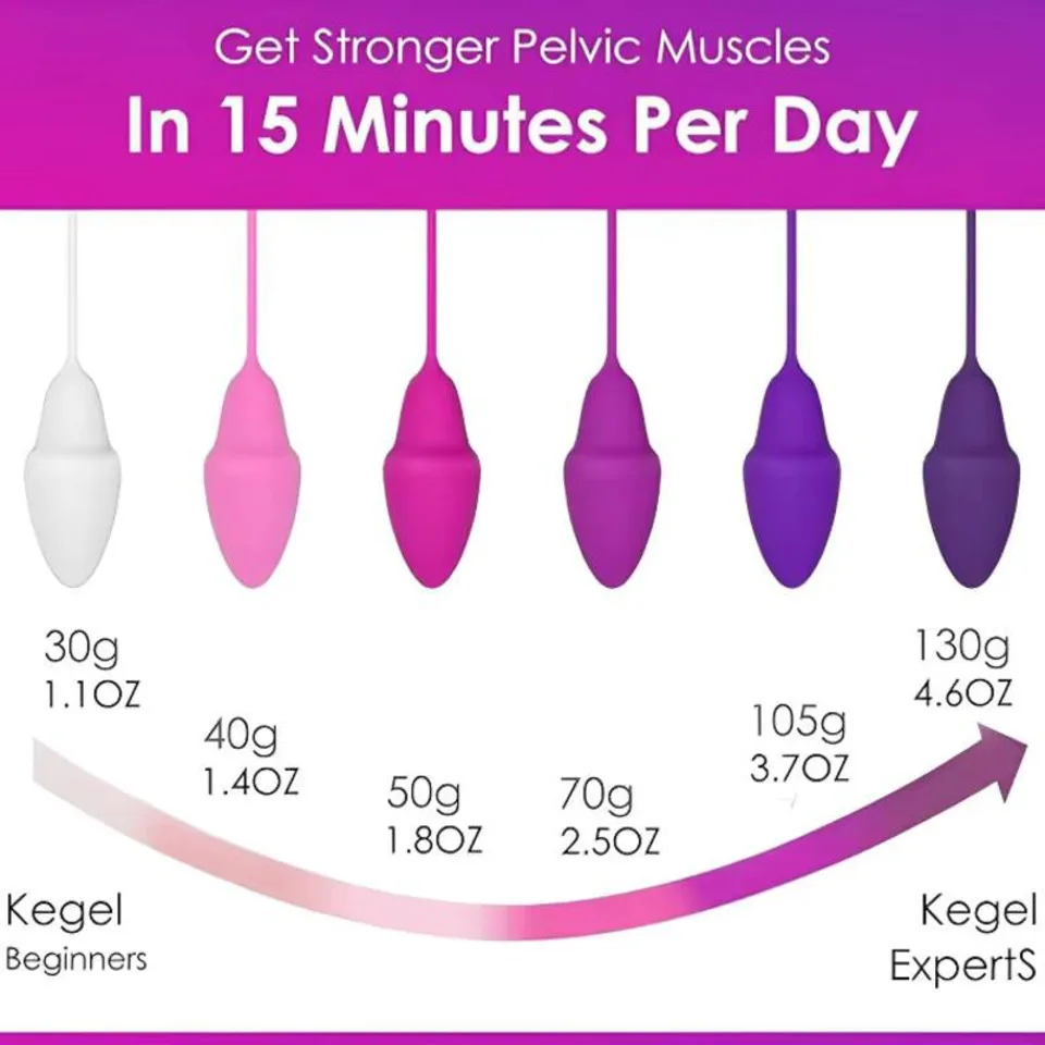 كرات كيجل للنساء 6 كرات كيجل مهبلية من السيليكون لتمارين أرضية الحوض كرات بن وا للتحكم في المثانة