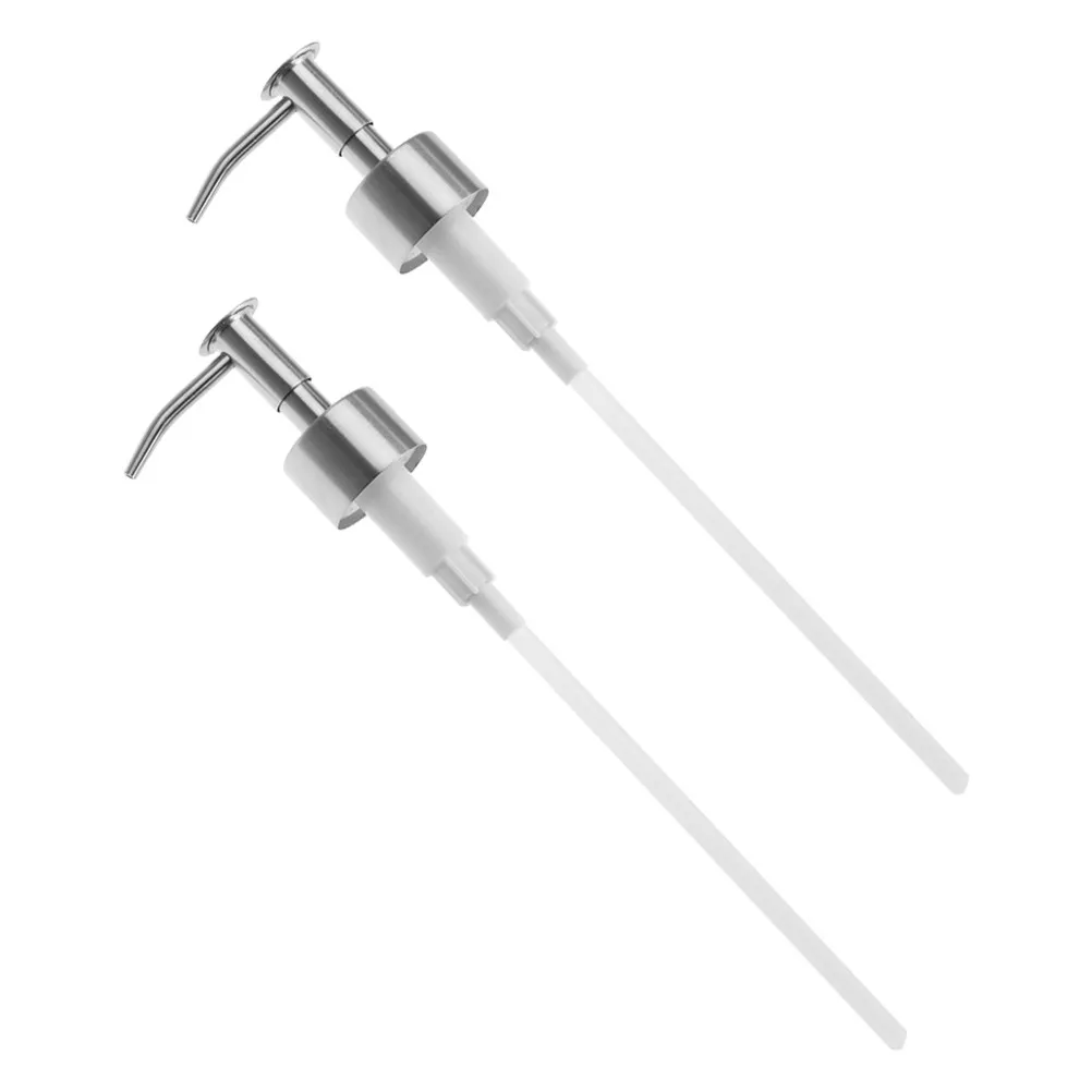 2Pcs Stainless Steel Lotion Soap Pump Head Replacement Universal Fit for Glass Plastic Bottles 304 Rustproof