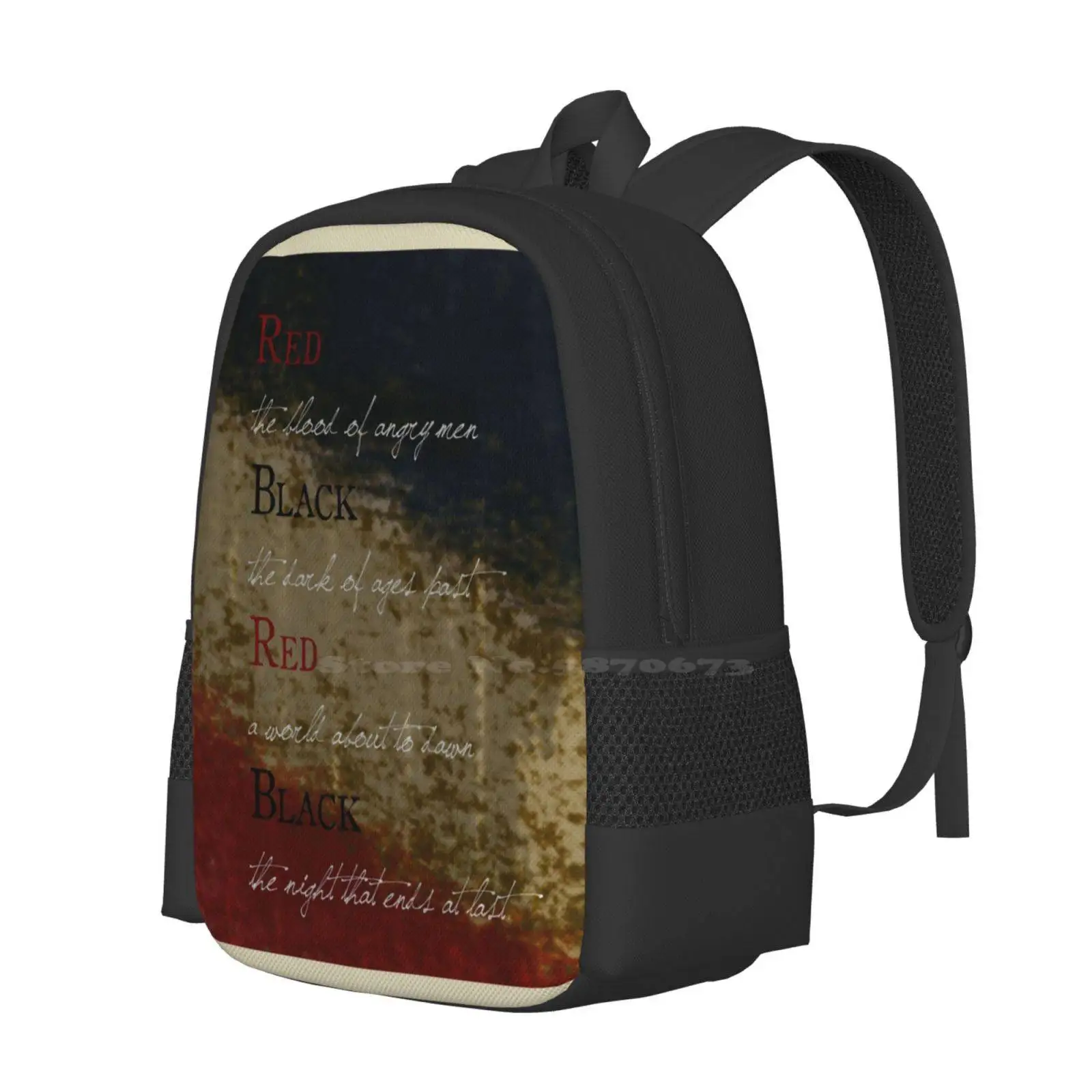 Les Mis-Red & Black ( Fan Art ) New Arrivals Unisex Bags Student Bag Backpack Lyrics Musicals Les Miserables French Revolution