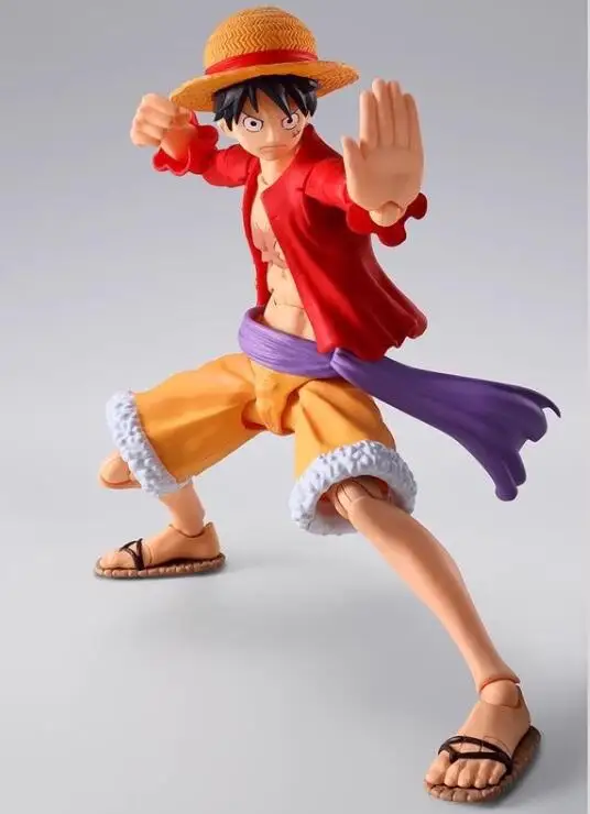 New Version Anime One Piece 18cm BJD Joints Moveable Luffy PVC Action Figure Collection Model Toys