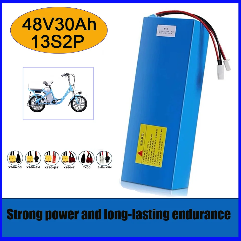 

48 В, 30 Ач, 18650 Аккумулятор litio13S2P1000W Аккумулятор высотного питания 54,6 В, 30000 мАч BMS + плавкая применимая батарея R3 E3 Puky, Kokua