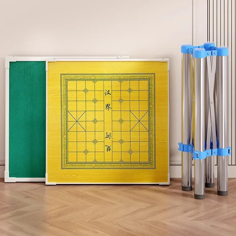 طاولة ما جونغ قابلة للطي للمنزل، متعددة الوظائف، طاولة مهجع بسيطة، ثنائية الغرض، فرك يدوي على الشطرنج